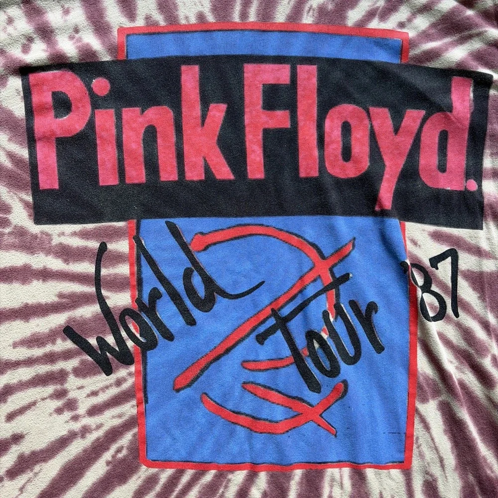 Pink Floyd World Tour 87 Mens Shirt Size 3XL Retro Tie Dye Graphic Band Licensed